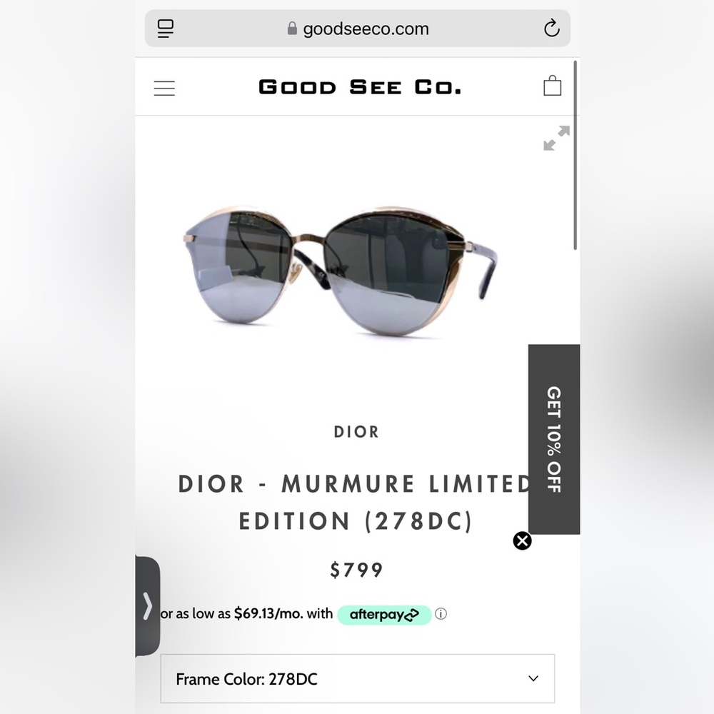 Dior Murmure limited edition sunglasses